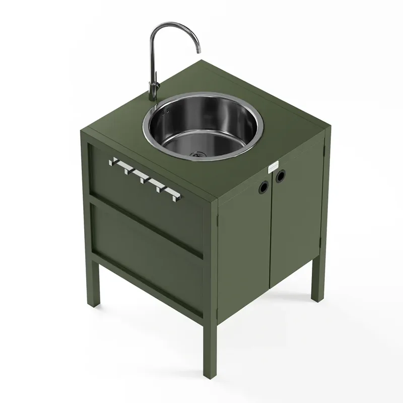 Gabinete bajo para fregadero de cocina al aire libre