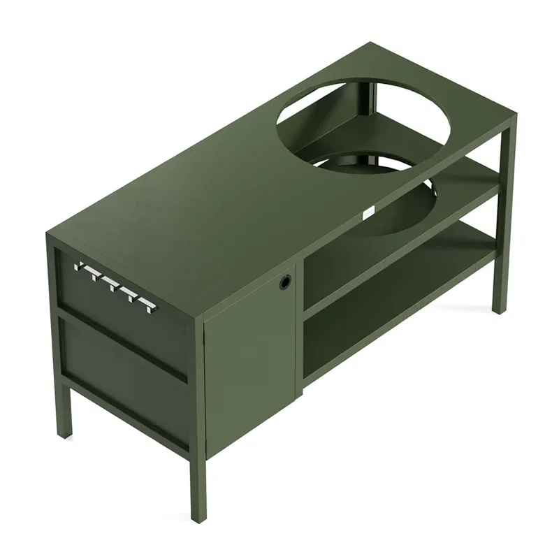 Gabinete exterior multifuncional con horno